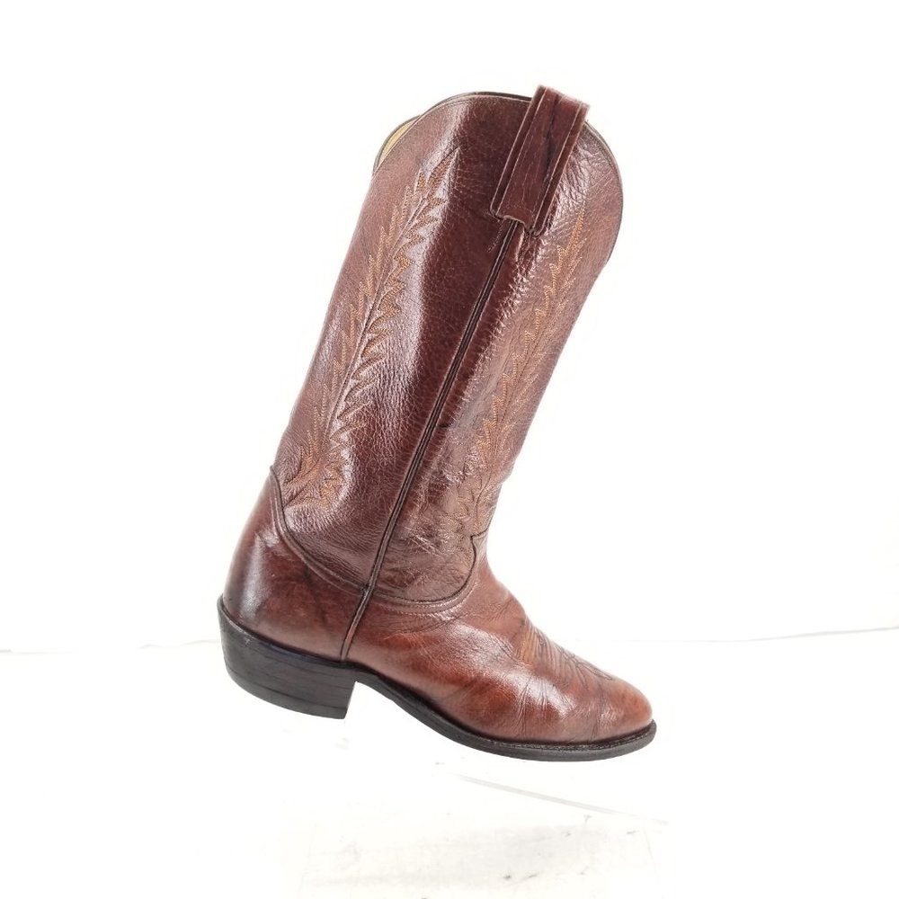Tony Lama Mens Weastern Cowboy  Boots Marbled Vintage Leather Style 8356 Sz 9D